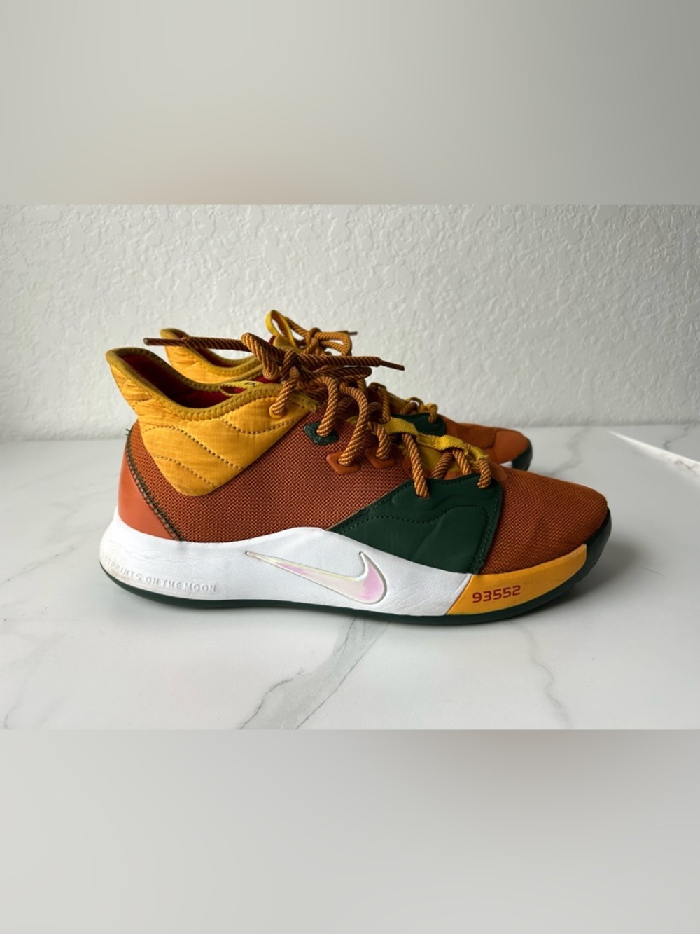 Nike Men’s Multi-Color Low-Top Sneakers — Orange, Yellow & Green
